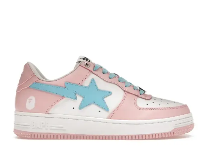 Chaussures de Basket Basses Couleur Rose style Bape