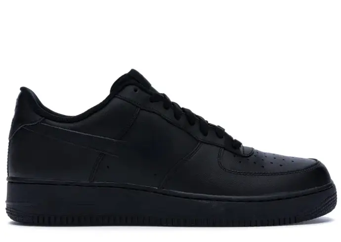 Chaussures de Basket Basses Couleur Noire avec Logo style AF1