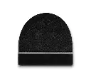 Bonnet en Laine Noir et Gris avec Motifs