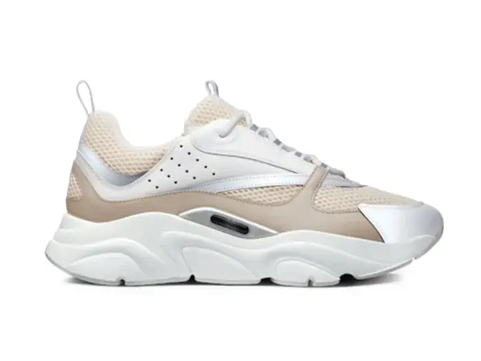 Chaussures de Sport Couleur Blanc et Beige à Lacets style B22