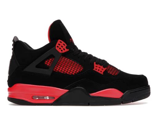 Chaussures de Basket Retro Red Thunder Noir et Rouge style J4