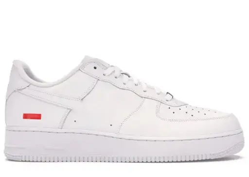 Chaussures de Basket Basses Couleur Blanche avec Logo style AF1 Sup